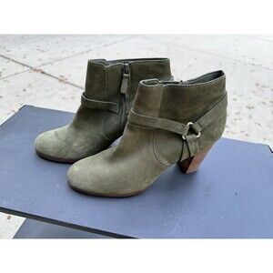 Cole Haan 9.5B Olive Green Suede Booties